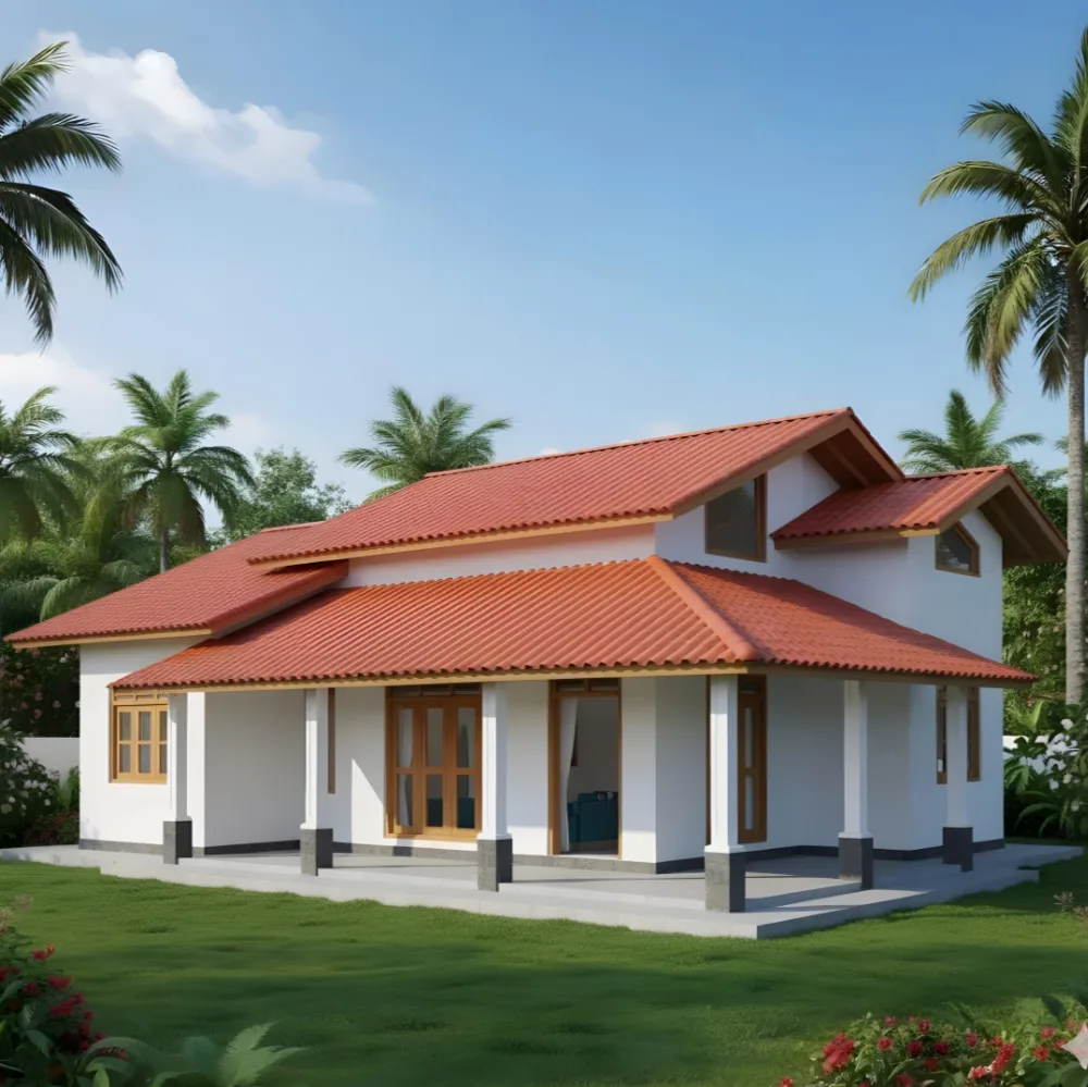 Budget Friendly Sri Lankan Two Bedroom House Plan LH12001