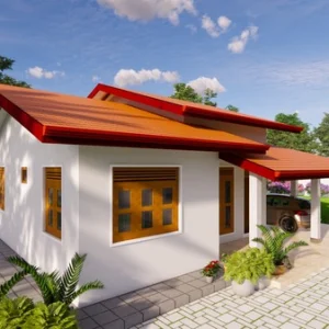 Two Bed room small house plan sri lanka