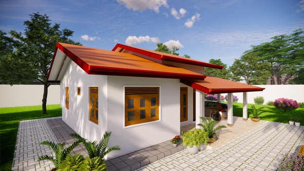 Two Bed room small house plan sri lanka
